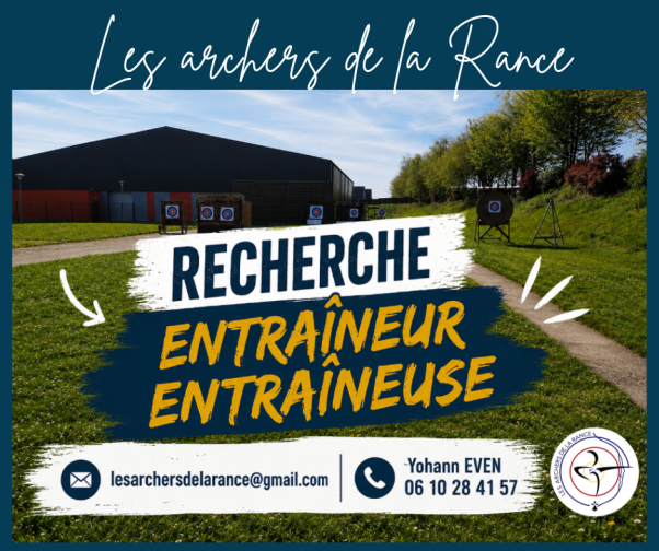 Annonce du club les archers de la Rance pour la saison 2026-2027